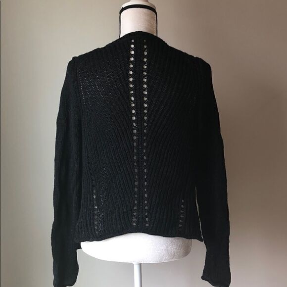 GAP black knit sweater cardigan size small - Picture 3 of 8